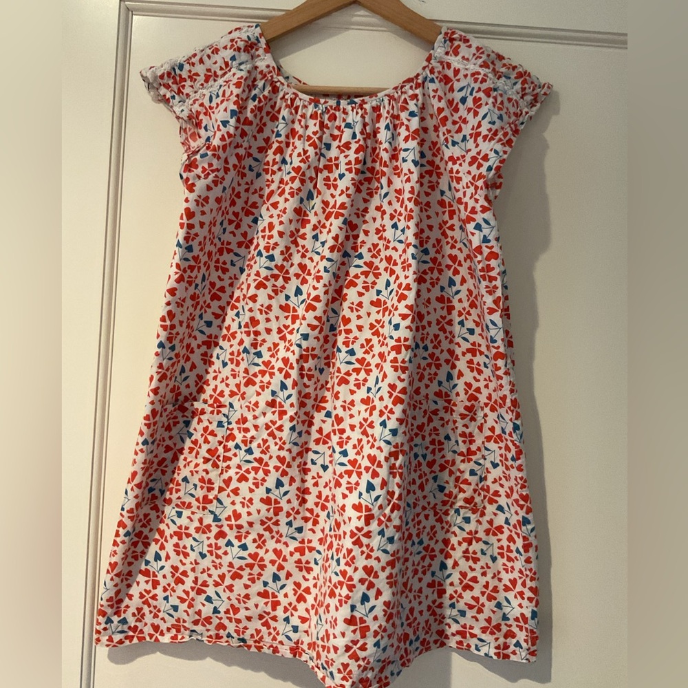 Bonpoint Floral Red and Blue Dress size 10